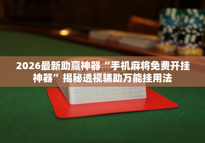 2026最新助赢神器“手机麻将免费开挂神器”揭秘透视辅助万能挂用法