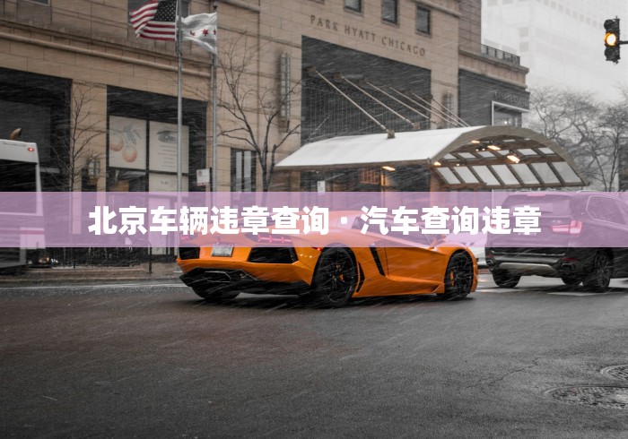 北京车辆违章查询 · 汽车查询违章