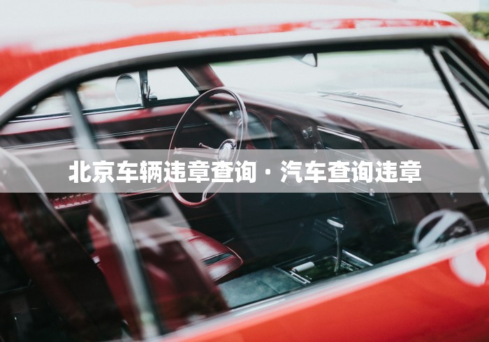 北京车辆违章查询 · 汽车查询违章
