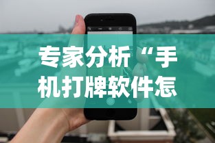专家分析“手机打牌软件怎么老输”作弊(透视)透视辅助