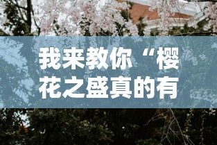 我来教你“樱花之盛真的有挂吗	”确实有挂